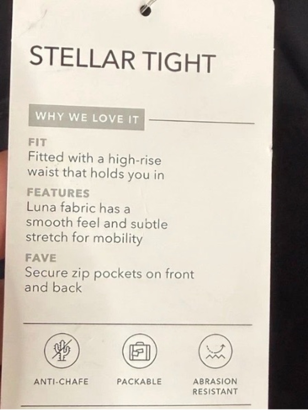 Athleta Stellar Black Zip-Pocket Performance Tight Pants - Picture 7 of 8
